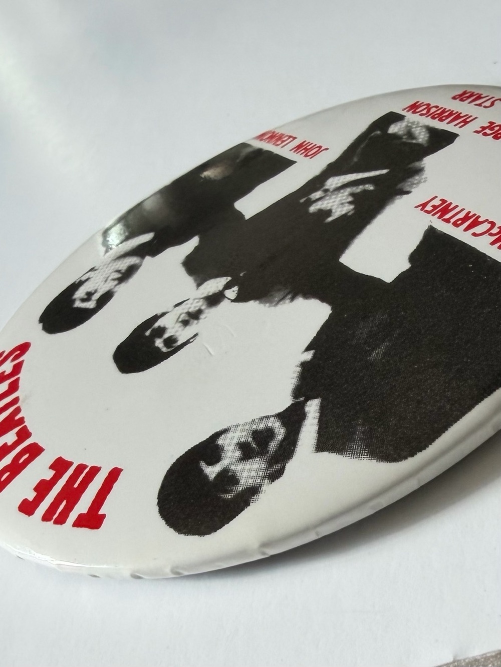 Vintage 1960s The Beatles Fab Four Oversized 3.5” Pictorial Pinback Button - Picture 7 of 7